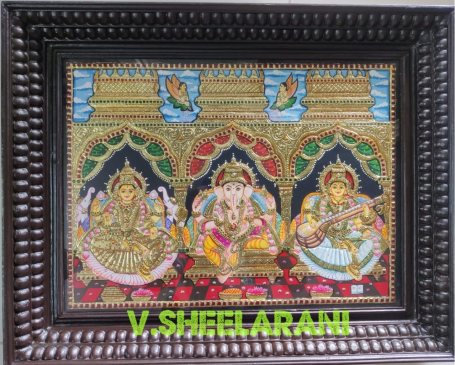  Lakshmi, Ganesha & Saraswathi
