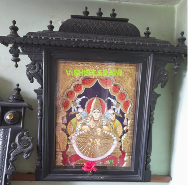 Lakshmi with Mandapam Frame